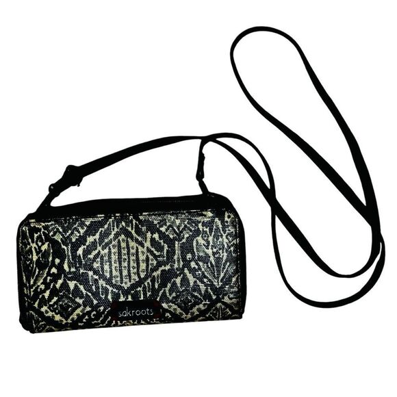 Sakroots Handbags - The Sak Sakroots Artists Black Tan Wallet Smartphone Crossbody Bag
